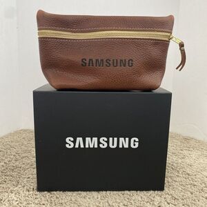 Samsung Portland Leather Toiletry Bag Bedford Dopp‎ Brown Zip Up Makeup Bag NWOT